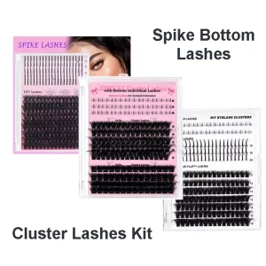 New Style Lashes Extension Private Label Lash Cluster with Spikes and Bottom Hot Selling Diy Lash Clusters