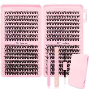 New Style Messy Eyelashes Mixed Large Tray Natural Long Thick Handmade Waterproof False Eyelashes Set Customized Logo Daily Use