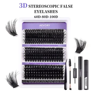New Style Super Soft Personalized Cluster False Eyelashes DIY Set with Self owned Brand Long Natural Makeup Accessories