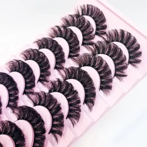 New Style Synthetic Hair Faux Lashes and Vegan Luxury Thick Natural 10-18mm 5D Faux Mink Eyelashes 0.07MM Thickness