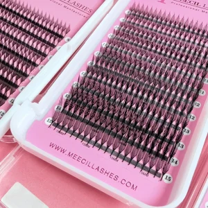 New Technology Fibers Comic Spire Premade Volume Fans 3D Spikes Feathered Matte Vegan Cruelty Free Handmade Anime Lashes