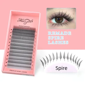 New Trend 3D Laser Printed Premade Anime Eyelash Extensions Soft Comic Spire Lashes Fluffy Chunky Spikes Lashes