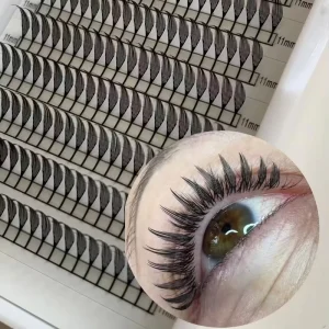 New Trend 3D Laser Printed Premade Anime Eyelash Extensions Soft Comic Spire Lashes Spikes Fluffy Chunky Spikes Lashes