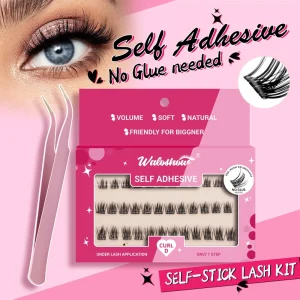 New Trend Lashes Clusters Custom Logo Private Label Self Adhesive Press on Lashes Pre Glued Cluster Lashes