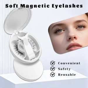 New Upgraded Handmade Magnetic Eyelashes 2 Magnets Strong Magnetism No Eye Pressure Waterproof Firm Not Easy Fall 3-Second Quick