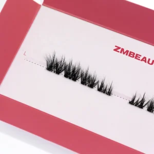 New Waterproof No Glue Eyeliner Need 1 Step Press on Eyelashes Cruelty Free Self Adhesive Pre Glued Clusters Lashes