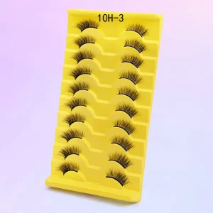 New Yalee Lash Vendor Vegan Faux Mink 3D 15mm Full Strip Eyelashes Natural Soft 25 30 Wears 0.10mm Thickness