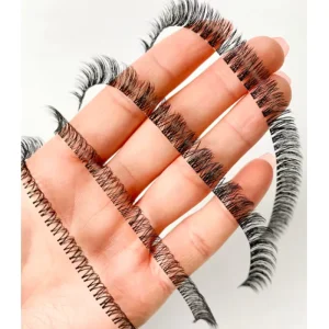 Newest Style Eyelashes Segmented Eyelashes Natural Style 3D Faux Mink Eyelash Segments with Box