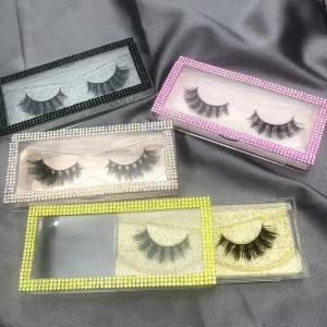 Nice Design Wet Look Lashes Natural Long Lashes 15mm Faux Mink Eyelashes