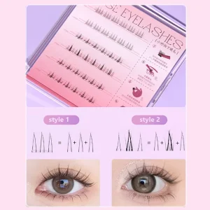 No Glue BQI V Shape Lashes Professional Makeup Lashes Lower Eyelashes Comic Natural No Glue Self Adhesive False Eyelashes