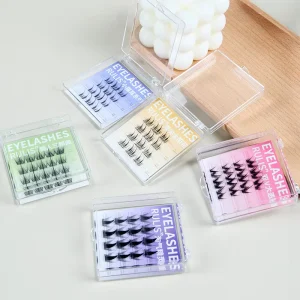No Glue Cluster False Eyelashes Single Cluster Hair Eyelashes DIY False Eyelash Extensions Vegan Self Adhesive Lashes