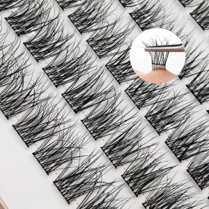 No Glue DIY Self Adhesive Lashes Preglued Lash Clusters