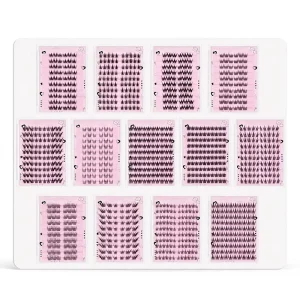 No Glue False Eyelashes 10 Rows Natural Wispy Volume Lash Segmented Clusters for Eye Makeup