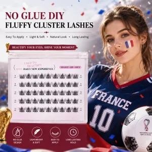 No Glue Handmade Synthetic Hair for Upper Cluster Lashes False Eyelashes Natural Volume DIY Lash Extensions