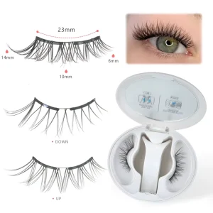 No Glue Magnetic Eyelashes Soft Lightweight Natural Fluffy Magnetic Lashes with Clip Reusable Easy Wear False Lashes