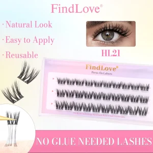 No Glue Need Pre bond Eyelashes Extension Thick And Volume Style Fluffy Segment Clusters Eyelashes Can Reusable 2 3times Makeup