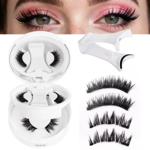 No Glue Needed 0.07MM Thickness Professional 3D Magnetic Eyelash Magnetic Eyelash Clip False Magnetic Eyelashes with Applicator
