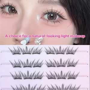 No Glue Needed 6 Rows Synthetic Hair Handmade Self Adhesive Eyelashes Pre Bond Technology Long Lasting Natural Looking Style