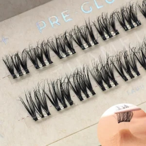 No Glue Needed CDL Curl Lasting Waterproof Handmade Pre Glued False Eyelashes DIY Cluster Lashes Press Lash Technology