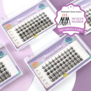 No Glue Needed Diy Individual Eyelash Extensions Strips Pieces of Eyelashes Diy Segmented Lash Extension Kit