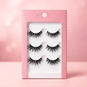No Glue Needed Full Strip Lashes Self Adhesive Pre Cut Segmented 3D Fluffy Soft Clear Band Eyelashes Waterproof Reusable Cat Eye