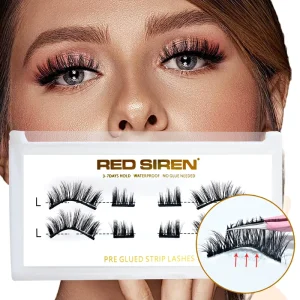 No Glue Needed Lash Strips Makeup Invisible Band Pre glued Half Lashes Custom Packaging Wispy Natural Press on Lashes Supplies