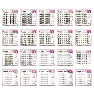 No Glue Needed Press on Lashes Clusters DIY Pre Glued Individual Cluster Eyelashes Reusable Self Adhesive Segment Eyelashes