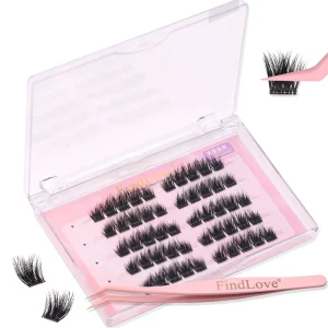 No Glue Needed Self Adhesive Lashes Kit Easy Apply Press on Eyelash Clusters Reusable Waterproof DIY Segmented Lashes