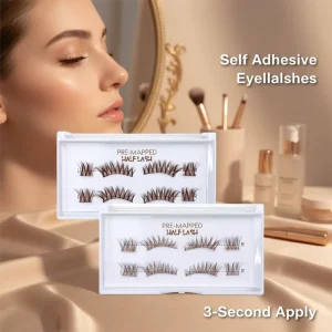 No Glue Needed Self adhesive Eyelashes Glue free DIY Half Lashes and Clusters Set Transparent Band Fast Apply Lash Vendor OEM