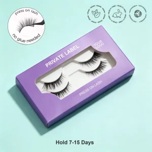 No Glue No Eyeliner Need False Eyelashes Handmade Pre Glued Lash Press on Strip Lashes Nature Lashes Self Adhesive Eyelashes