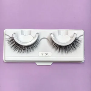 No Glue No Eyeliner Need Handmade Pre Glued Press On Self Adhesive Reusable Cruelty Free Glossy Natural Black Full Strip Lashes