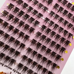 No Glue Pre Bond Sealant C Curl False Eyelashes Pre Glued Press on Cluster Diy Self Adhesive Black Brown Lashes