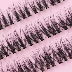 No Glue Required Dramatic Full Strip False Cluster Eyelashes Extension Reusable Self Adhesive Individual Lashes Press On Lashes