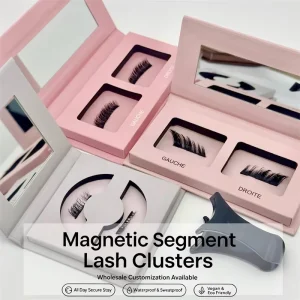 No Glue Reusable Magnetic Segmented Lash Clusters With Applicator Waterproof Vegan Modular Magnetic False Eyelashes