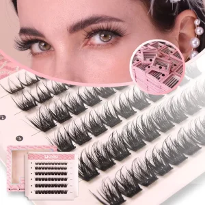 No Glue Self Adhesive Cluster Lashes Reusable and Waterproof Design