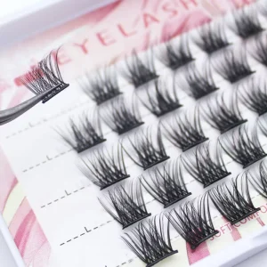 No Glue Self-Adhesive DIY Lashes Segment Faux Mink Lashes Easy Wear No-glue Eyelash