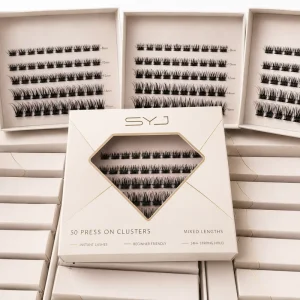 No Glue Self Adhesive Diy Press On Lashes 72H Long Lasting Cluster Eyelashes For Professional Salon Effect At Home