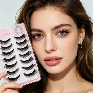 No Glue Self adhesive Eyelashes 3D Fluffy Cluster Lashes DIY Press on Style