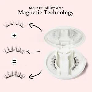 No Glue Soft Magnetic Lashes Kit with Clip Eyelash Beauty Tools Applicator Natural Half Magnetic Lashes Soft Magnetic Eyelashes
