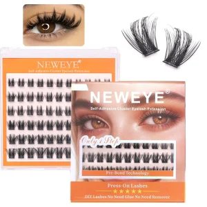 No Glue Strip Eyelashes Reusable Fluffy Wispy Volume Lashes Gentle Skin Friendly Material Easy Application Easy Removal