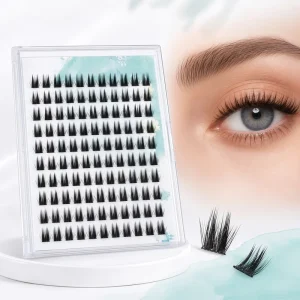 No glue DIY Eyelash Kit with Tweezers Self adhesive Synthetic Super Soft Eyelash Extensions Perfect for Home Use