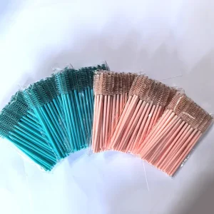 Nude Eyelash Extensions Disposable Mascara Wands Plastic Handle Spoolies Cosmetics Makeup for Eye Brow Nylon Brush