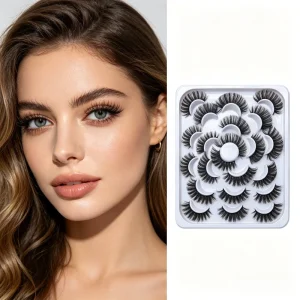 ODM Fluffy Pre Glue Transparent Band Bonded 5D Daily Wear Lash Artists Doll Lashes