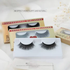 OEM Brand Synthetic Hair Handmade Black Cotton Stalk Band Natural Soft Lightweight Individual False Eyelashes Custom