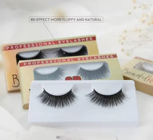 OEM Brand Synthetic Hair Handmade Black Cotton Stalk Band Natural Soft Lightweight Individual False Eyelashes Custom