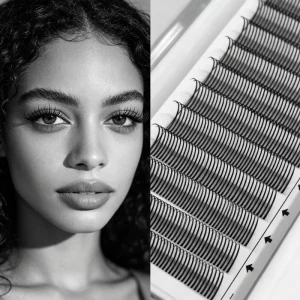OEM Handmade Bonded Spiky Press on Wispy Pre Glue Women Lash Clusters
