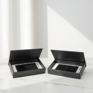 OEM Matte Black Mega Volume Individual Korean PBT Fiber Lash Extension Lash Tray Private Label Mink Lashes