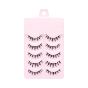 OEM Natural Full Strip Lashes Private Label 5 Pairs Individual Mink Eyelashes Synthetic 15 Styles False Eyelashes Makeup