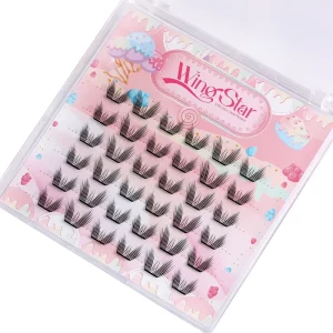 OEM ODM Cluster Lashes Factory Price Customizable Diy Eyelash Extension Fine Curling Easy for Makeup