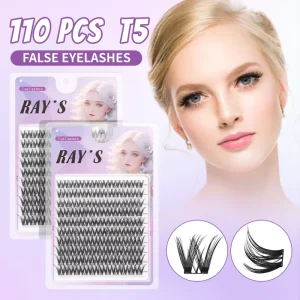 OEM/ODM Large-Capacity 10-Row DIY Natural Scalloped Segmented Single-Cluster False Lashes T5